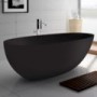 Bahama Cast Stone Bathtub Matte Black